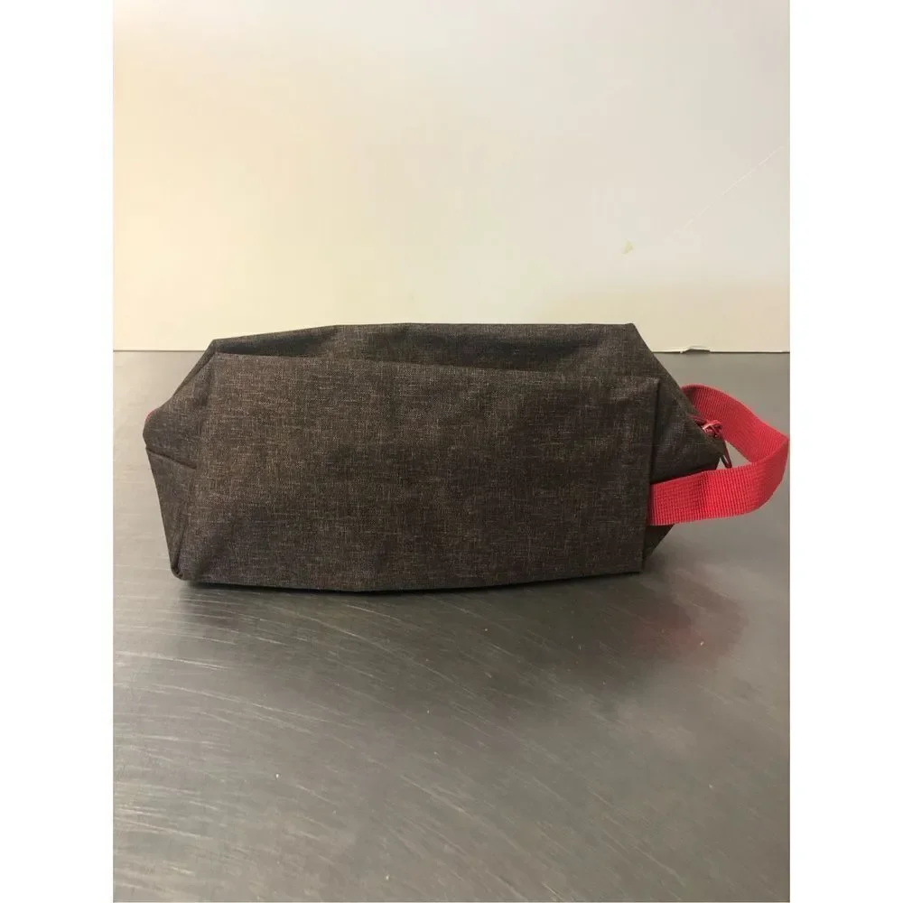 🌼5for$25🌼Every Man Jack Men’s Brown and Red Travel Luggage Zip Up Pouch